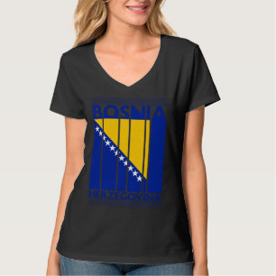 Bosnia and Herzegovina  Vintage Bosnian Flag T-Shirt