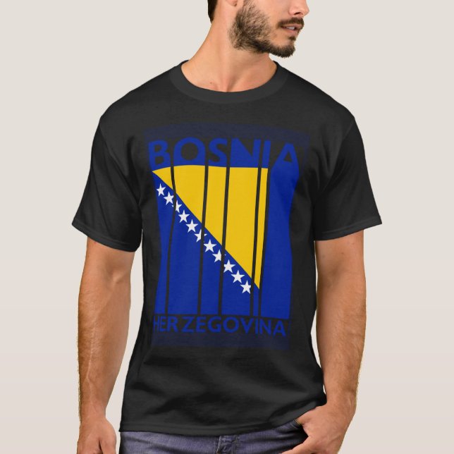 Bosnia and Herzegovina  Vintage Bosnian Flag T-Shirt (Front)