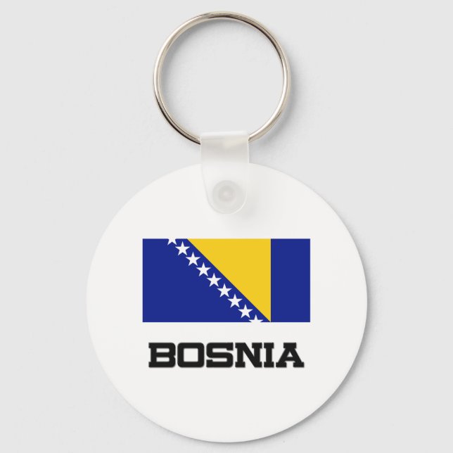Bosnia Flag Key Ring (Front)