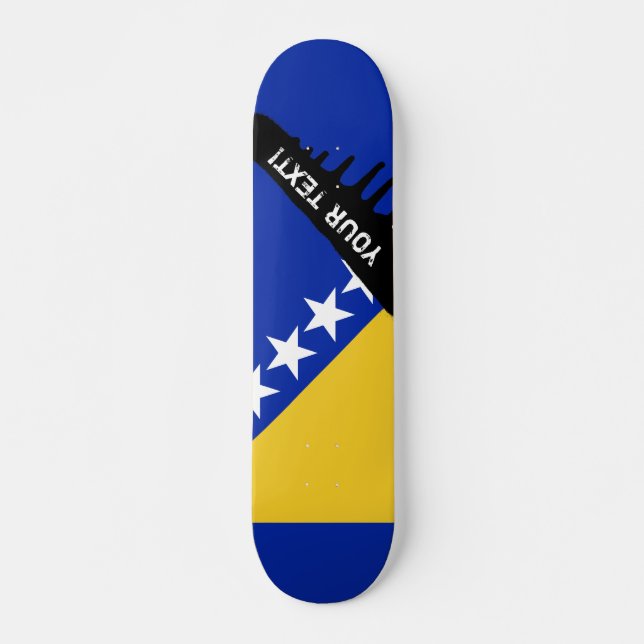 Bosnia Flag Skateboard (Front)