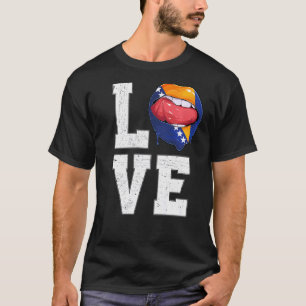 Bosnia Flag Soccer Fan Love Bosnian T-Shirt