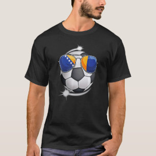 Bosnia Football Fan Sunglass Soccer Bosnian T-Shirt