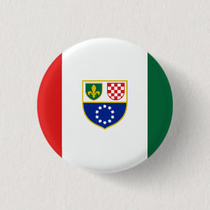 Bosnia Herzegovina Federation Flag 3 Cm Round Badge