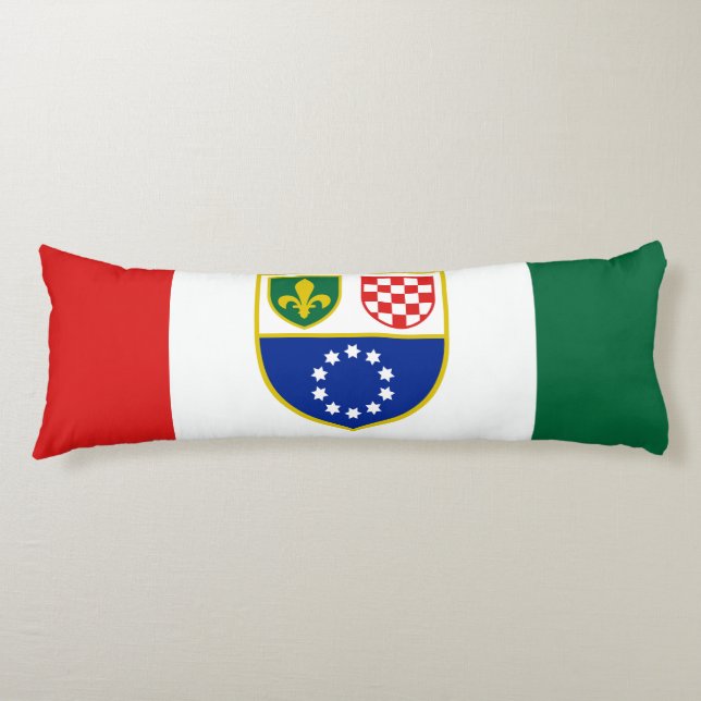 Bosnia Herzegovina Federation Flag Body Cushion (Front)