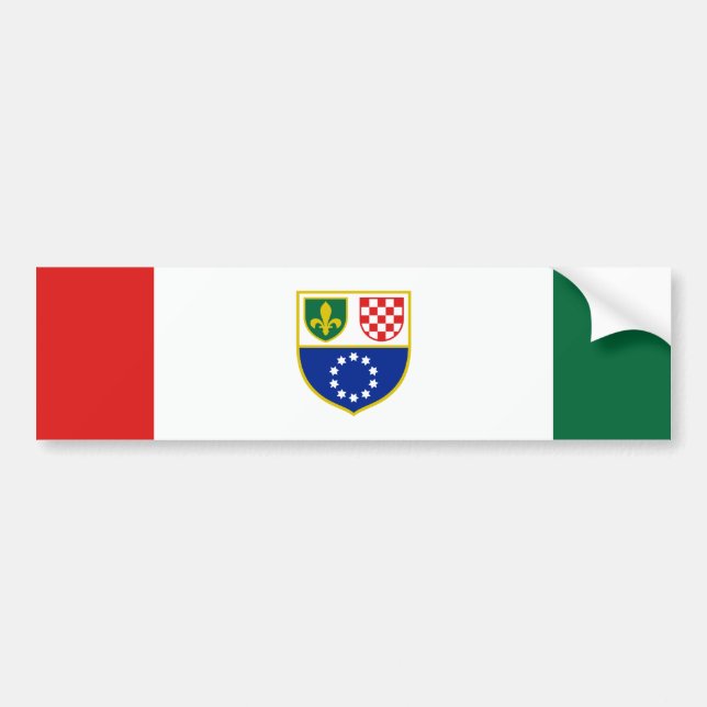 Bosnia Herzegovina Federation Flag Bumper Sticker (Front)