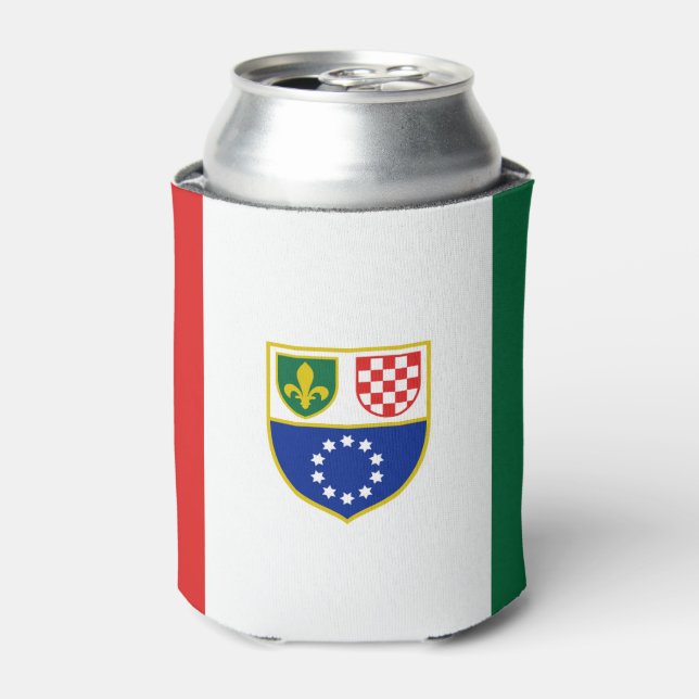 Bosnia Herzegovina Federation Flag Can Cooler (Can Front)