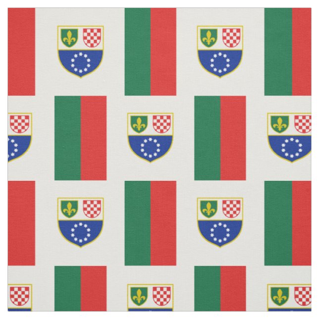 Bosnia Herzegovina Federation Flag Fabric (Swatch)