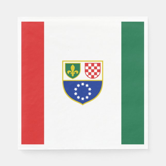 Bosnia Herzegovina Federation Flag Napkin (Front)