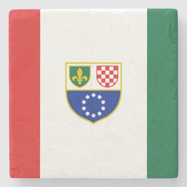 Bosnia Herzegovina Federation Flag Stone Coaster (Front)