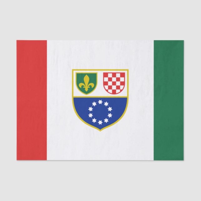 Bosnia Herzegovina Federation Flag Tissue Paper (Front)