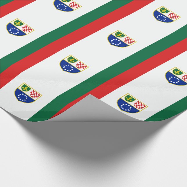 Bosnia Herzegovina Federation Flag Wrapping Paper (Corner)