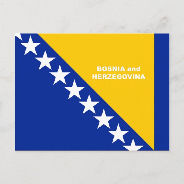 Bosnia-Herzegovina Flag custom design Postcard (Front)
