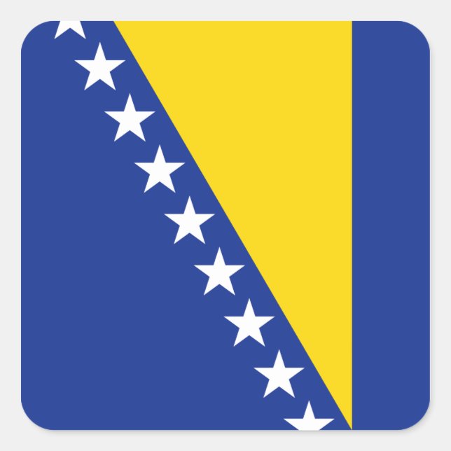 Bosnia Herzegovina Flag Sticker (Front)