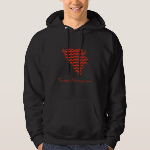 Bosnia Herzegovina Heartbeat Bosnian Flag 1 Hoodie
