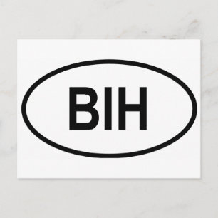 Bosnia & Herzegovina Int'l Vehicle Reg. Code Postcard