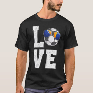 Bosnia Soccer Love Bosnian Fan Flag T-Shirt
