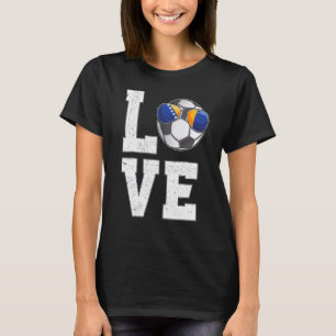 Bosnia Soccer Love Bosnian Fan Flag T-Shirt