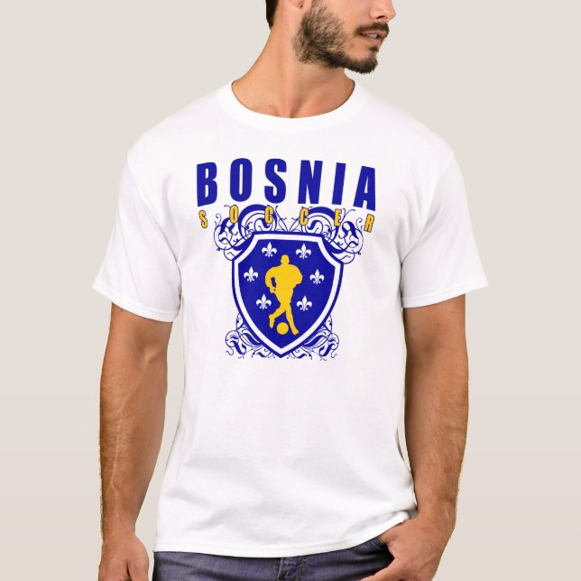 Bosnia Soccer Shield T-Shirt (Front)