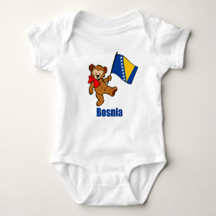 Bosnia Teddy Bear Baby Bodysuit
