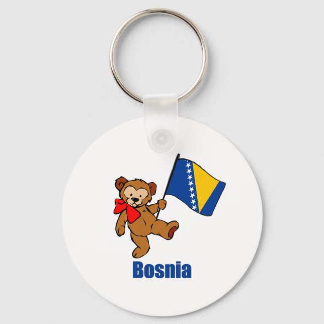 Bosnia Teddy Bear Key Ring (Front)