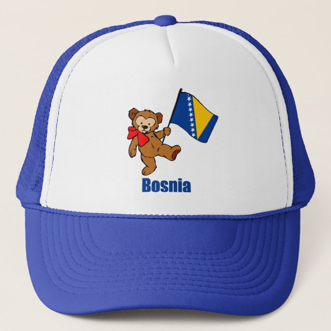 Bosnia Teddy Bear Trucker Hat (Front)