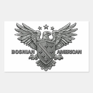 Bosnian American Themed Apparel Rectangular Sticker