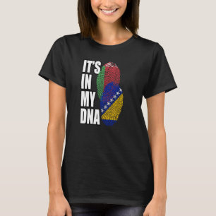 Bosnian And Belarusian Mix DNA Flag Heritage T-Shirt