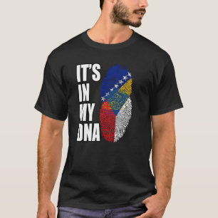 Bosnian And Czech Mix DNA Flag Heritage T-Shirt