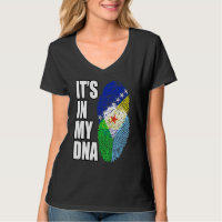 Bosnian And Djiboutian Mix DNA Flag Heritage