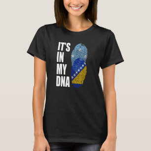 Bosnian And Micronesian Mix DNA Heritage Flag T-Shirt