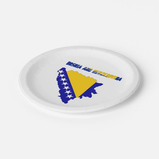 Bosnian country flag paper plate (Angled)