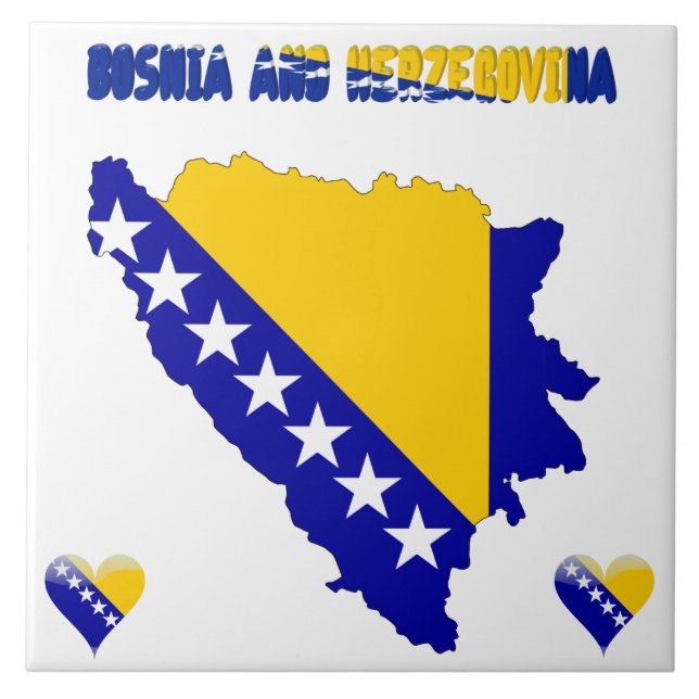 Bosnian country flag tile (Front)