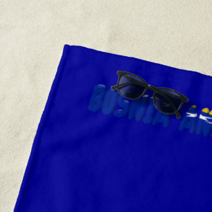 Bosnian flag beach towel