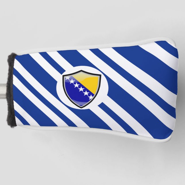 Bosnian flag golf head cover (Front)