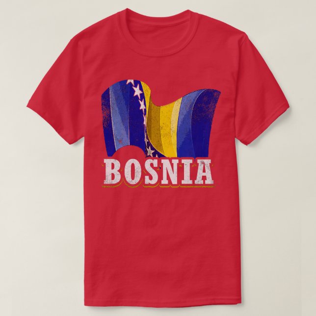 Bosnian Flag T-Shirt (Design Front)