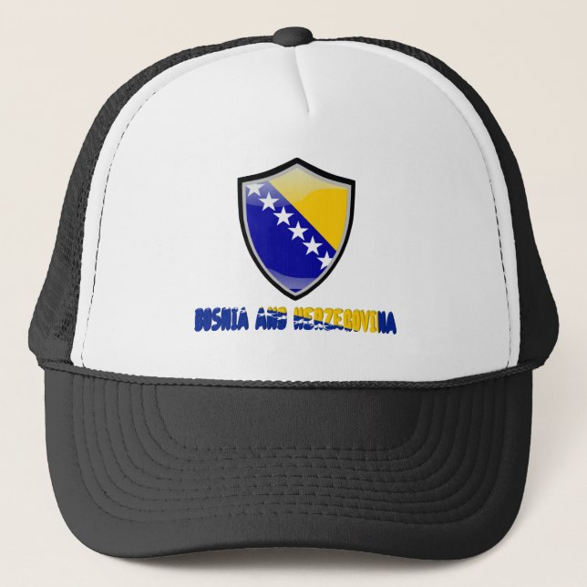 Bosnian flag trucker hat (Front)
