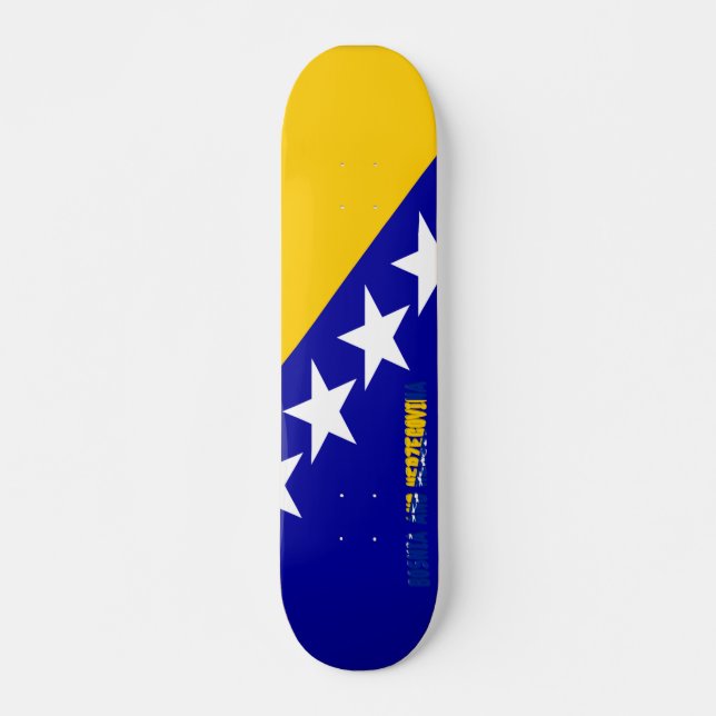 Bosnian glossy flag skateboard (Front)