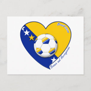 Bosnian Soccer National Team Fútbol BOSNIA" 2014 Postcard