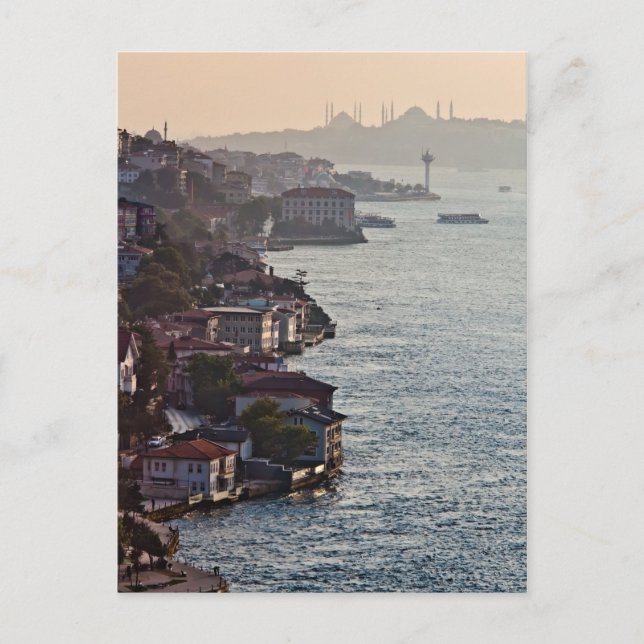 Bosporus in sunset postcard (Front)