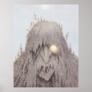 Bosque Troll. Theodor Kittelsen Poster