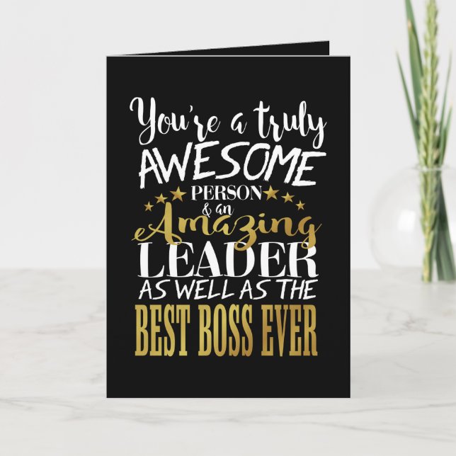 BOSS appreciaction-THANK YOU BOSS "awesome boss Card (Front)