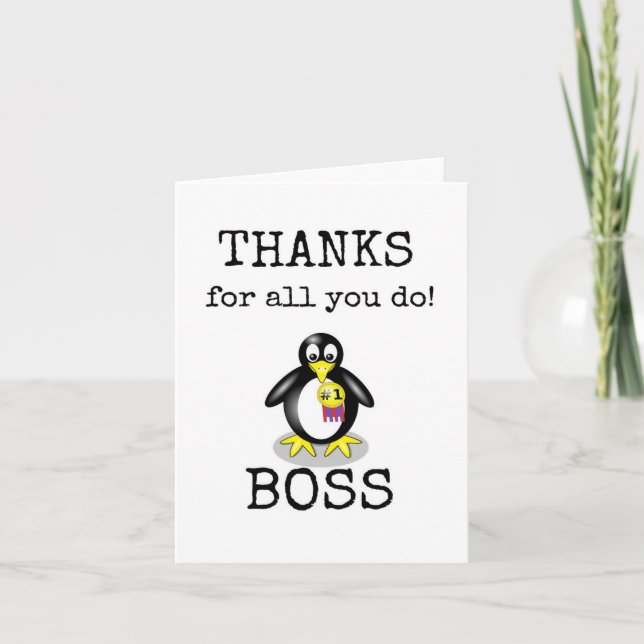 Boss Appreciation, Thank You Boss Card (Front)