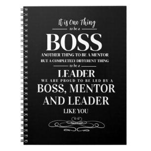 Boss appreciation week card notebook