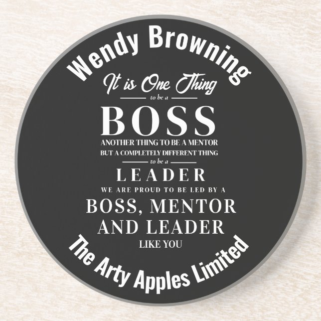 Boss appreciation week  coaster (Front)
