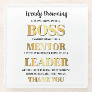 Boss appreciation week  glass coaster
