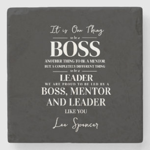 Boss appreciation week Mentor, leader  Stone Coaster
