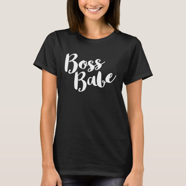 Boss Babe  cute women s strength girl power solida T-Shirt (Front)