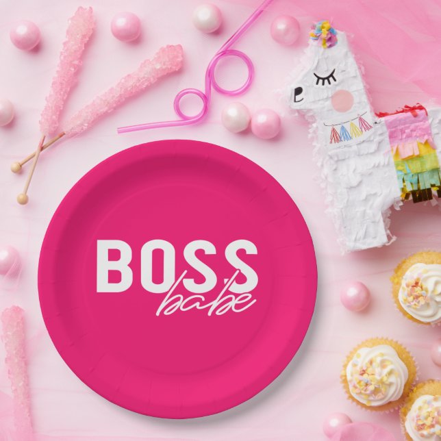 Boss Babe    Paper Plate (Party)