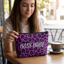 Boss Babe Purple Leopard Print Bold Glam