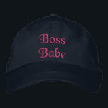 Boss Babe Unleash Your Inner Power Modern Woman Embroidered Hat<br><div class="desc">Unleash your inner power with the Boss Babe embroidered cap — the perfect accessory for the modern woman. This navy adjustable hat offers both style and comfort, featuring custom text that reflects your bold, confident vibe. Whether you're running errands or out with friends, this cap elevates any look with a...</div>